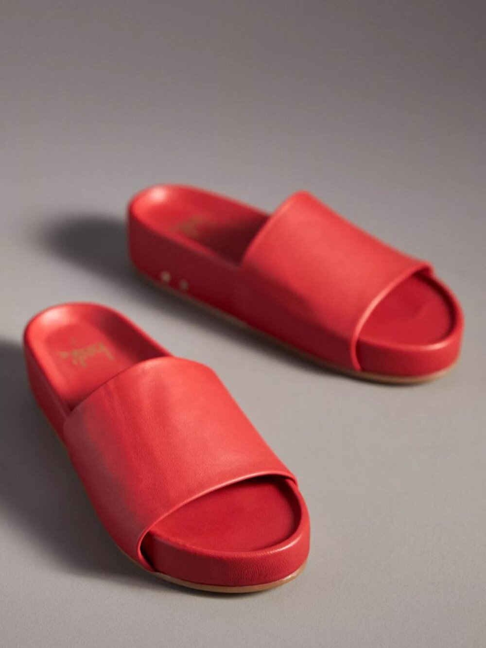 Beek Pelican Lipstick Red Leather Sandals. New with Box. - Picture 6 of 8